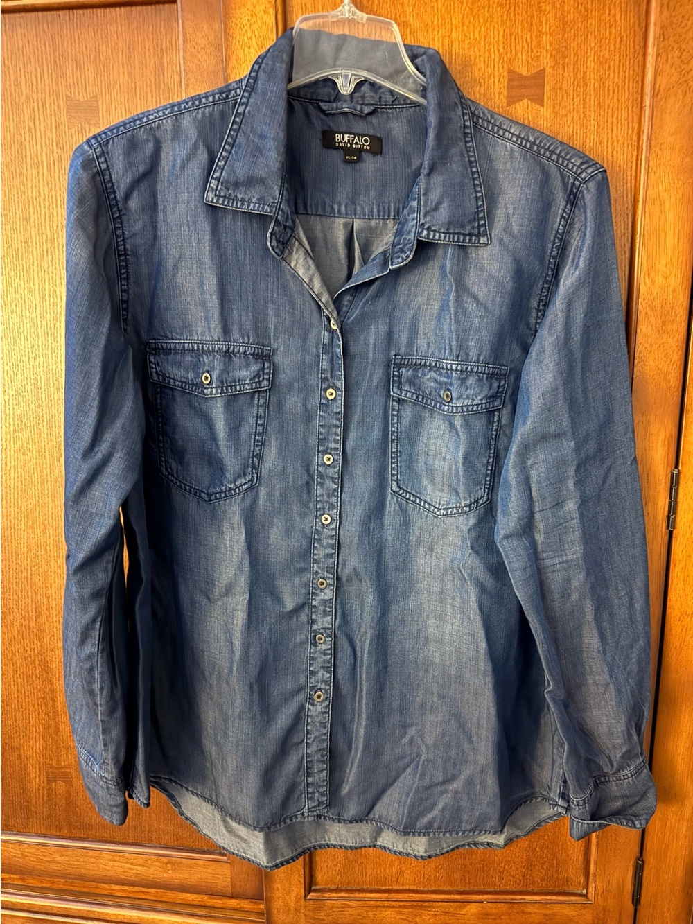 Buffalo David Bitton Navy Blue Denim Shirt - XL